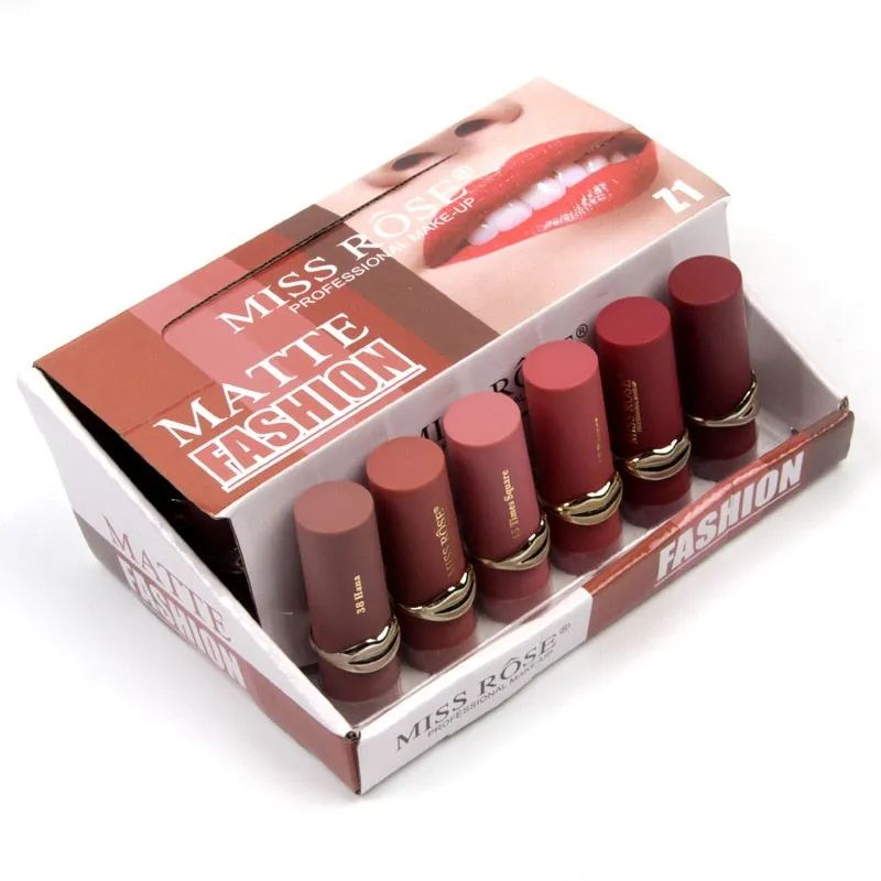 6 Lipsticks per set Waterproof Long Lasting Matte Lipsticks