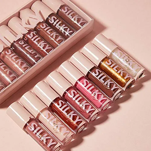 8Pcs Set Lip Gloss, High Shine & Shimmer Moisturizing Long-Lasting Lipstick