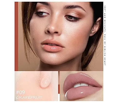 8Pcs Set Lip Gloss, High Shine & Shimmer Moisturizing Long-Lasting Lipstick