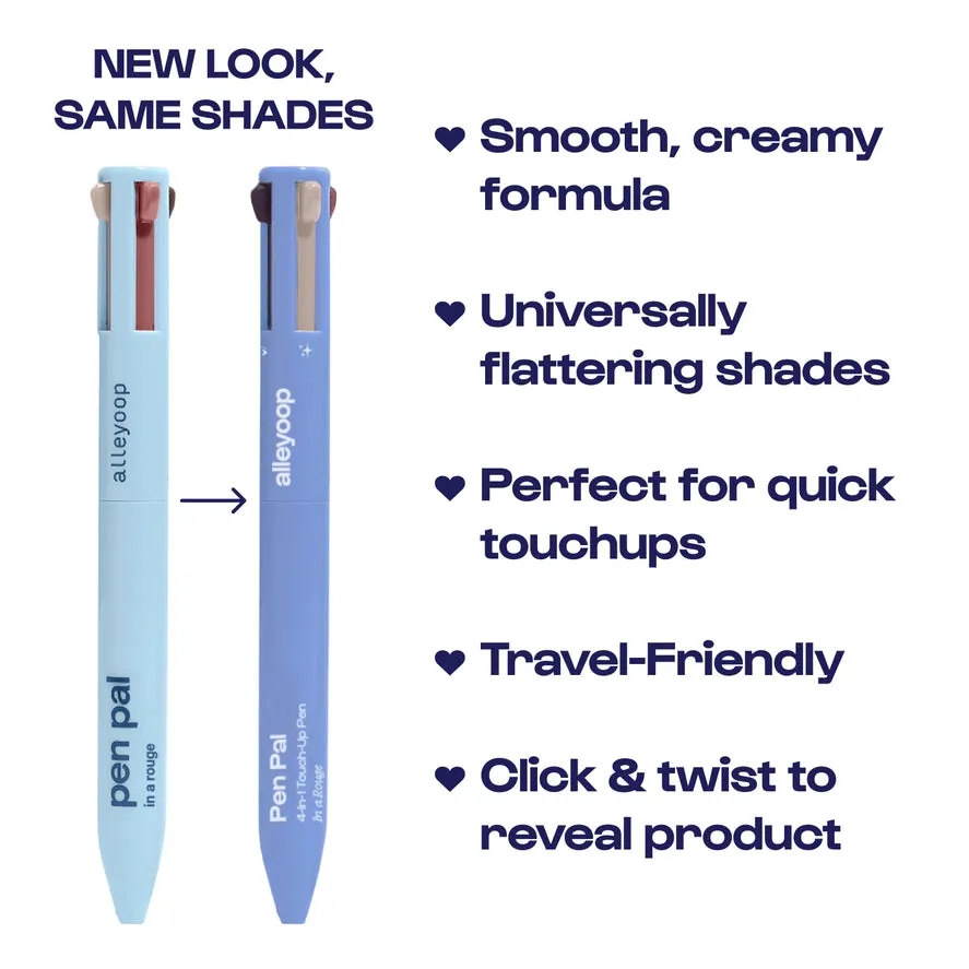 Alleyoop Pen Pal 4-in-1 Eye, Brow, Lip & Highlight Pen - In A Rouge