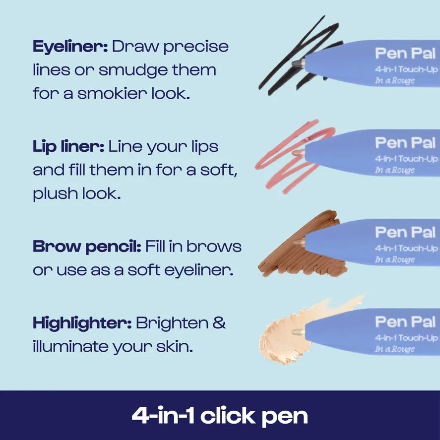 Alleyoop Pen Pal 4-in-1 Eye, Brow, Lip & Highlight Pen - In A Rouge