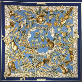 Hermes Silk Scarf Casse Noisette RARE w/Box