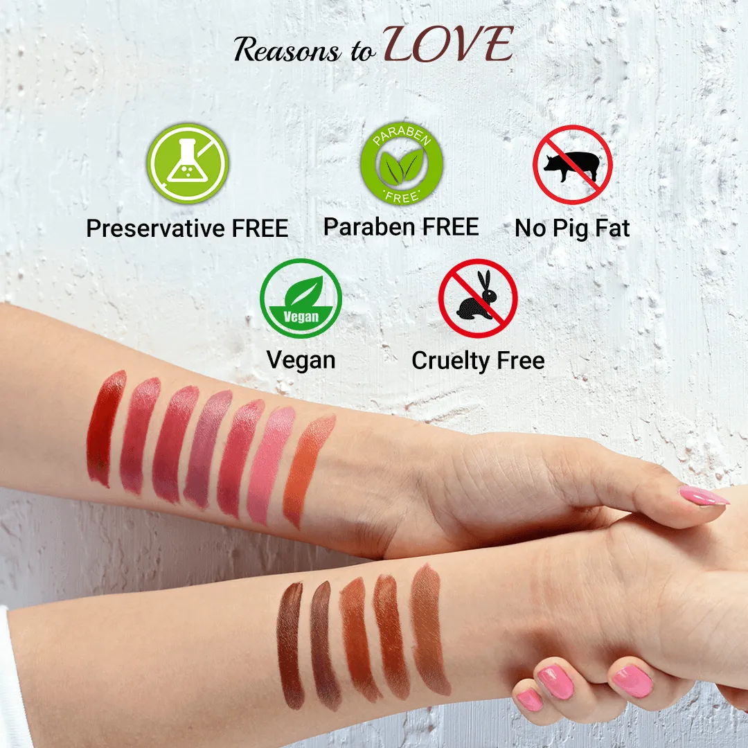 Iba Pure Lips Long Stay Matte Lipstick-M05-Orange Flash