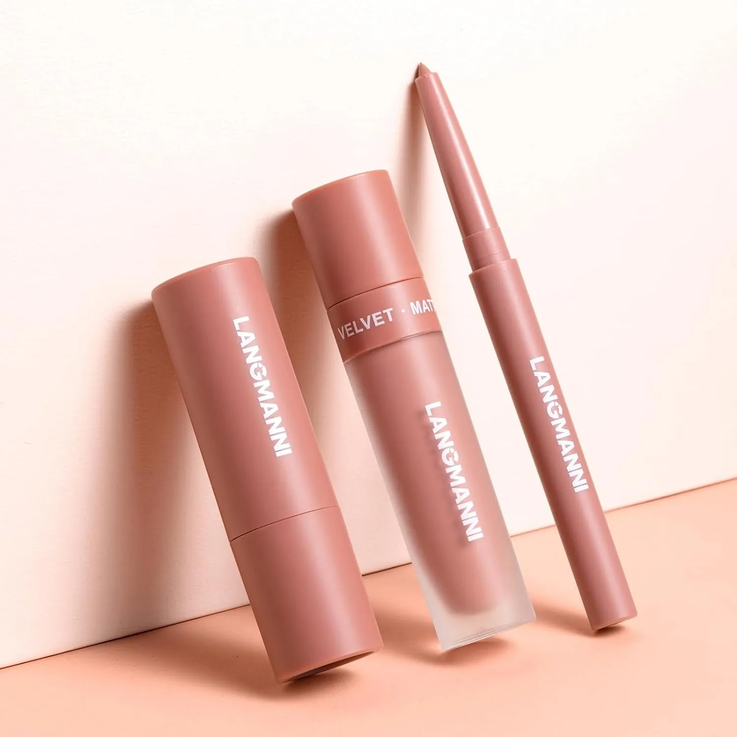 Matte Velvet Lipstick & Liner Set: 9-Piece Waterproof Lip Makeup Gift Collection
