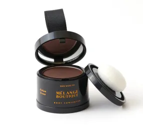 Melange Boutique Root Touch Up Hair Powder Concealer Pod Medium Brown - Tinted Instant Root Cover Hair Makeup to Conceal Gray Hair, Blur Growth, 0.14 Ounce (Pack of 1)