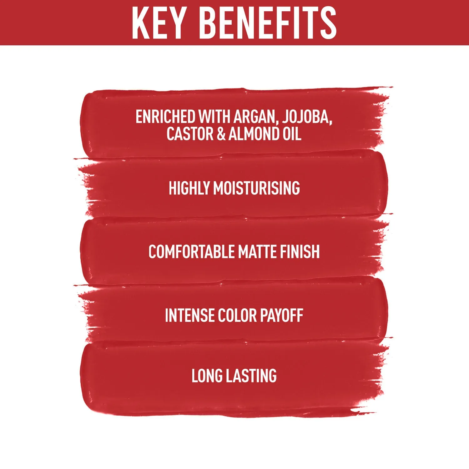 NY Bae Argan Oil Infused Matte Lipstick Runway Range - On Fleek 15 (4.5 g) | Red | Rich Colour | Full Coverage | Long lasting | Cruelty Free