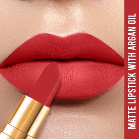 NY Bae Argan Oil Infused Matte Lipstick Runway Range - On Fleek 15 (4.5 g) | Red | Rich Colour | Full Coverage | Long lasting | Cruelty Free