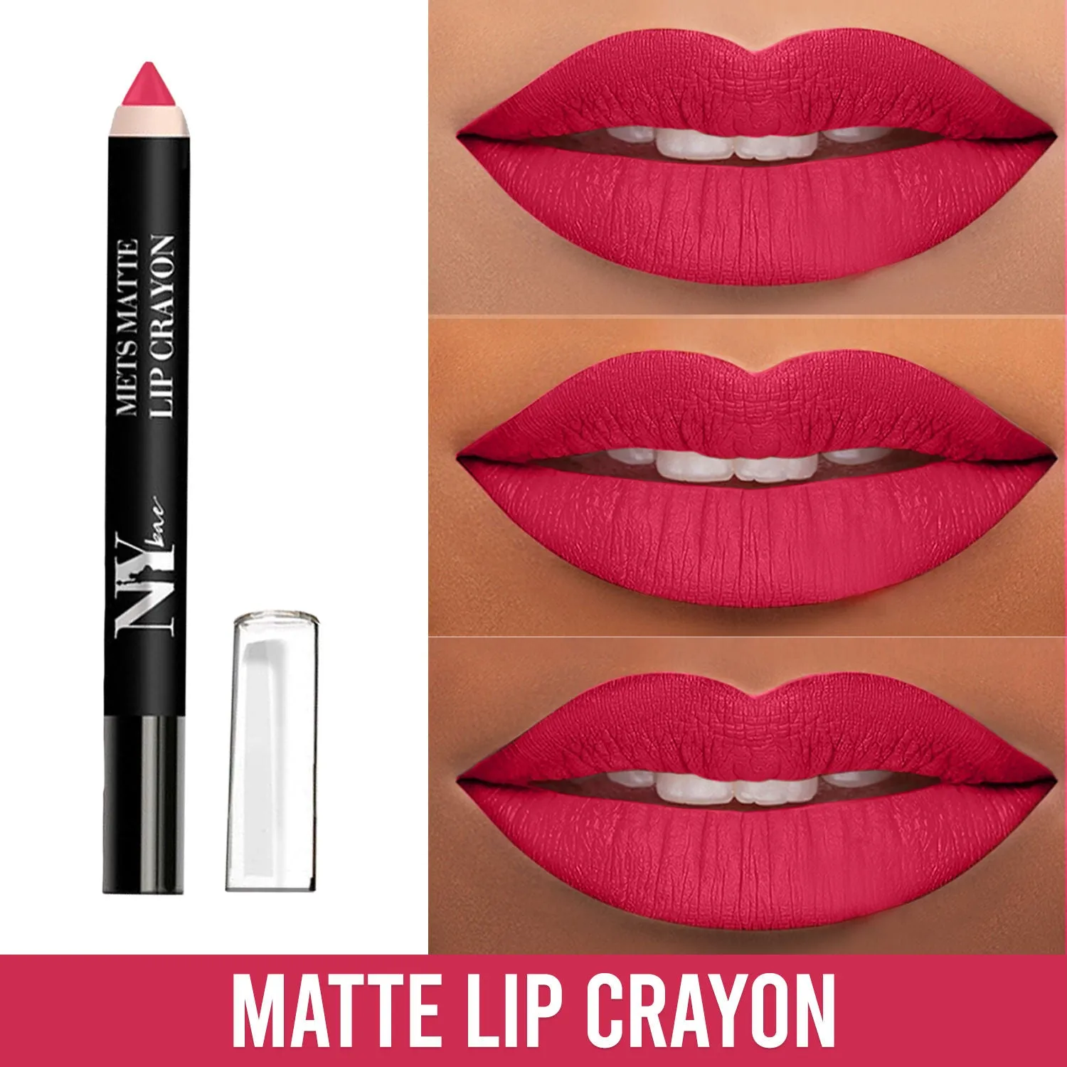NY Bae Lip Crayon Mets Matte Red - Bases Loaded 9 (2.8 g)