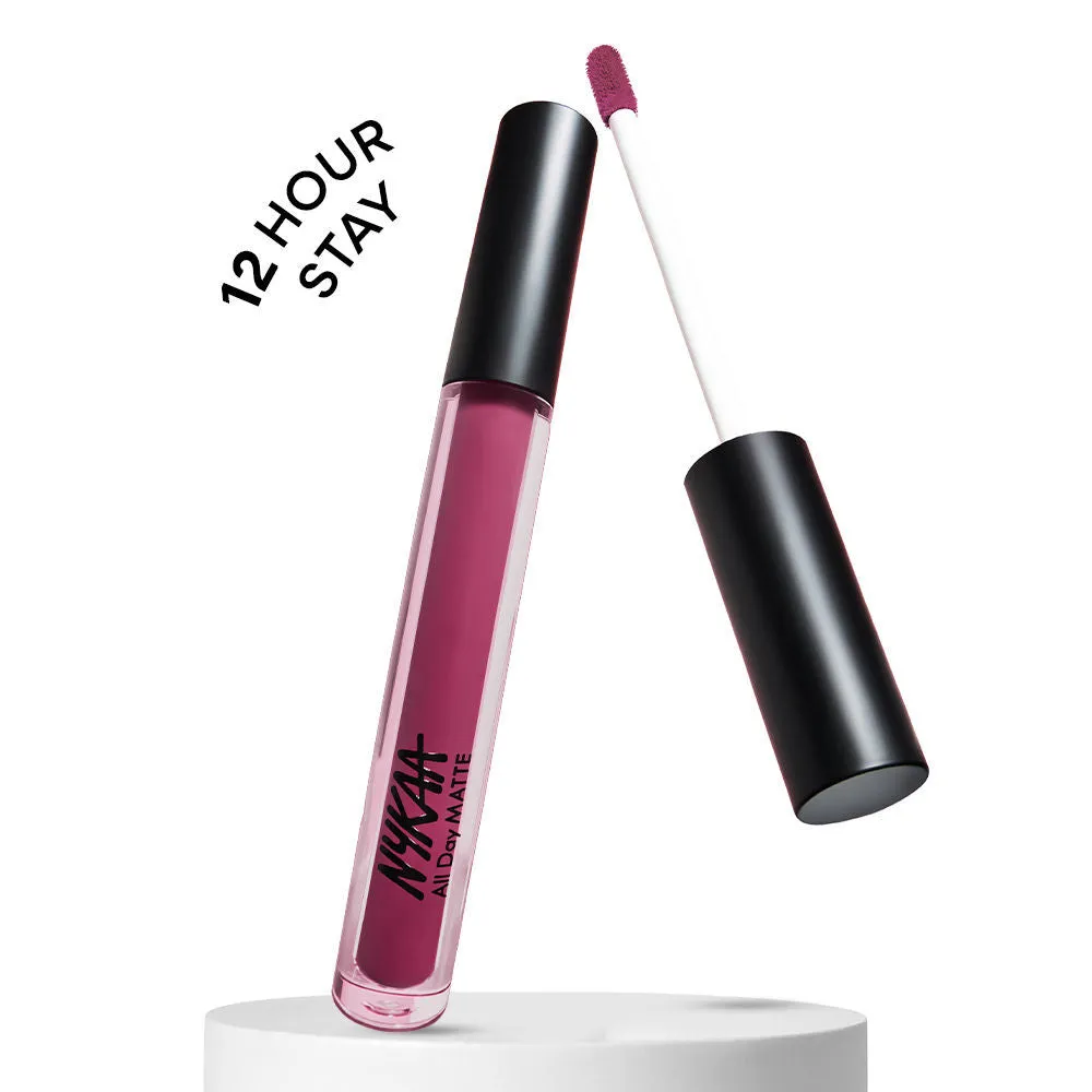 Nykaa All Day Matte Waterproof, Transfer Proof, 12H Liquid Lipstick 2.1ml