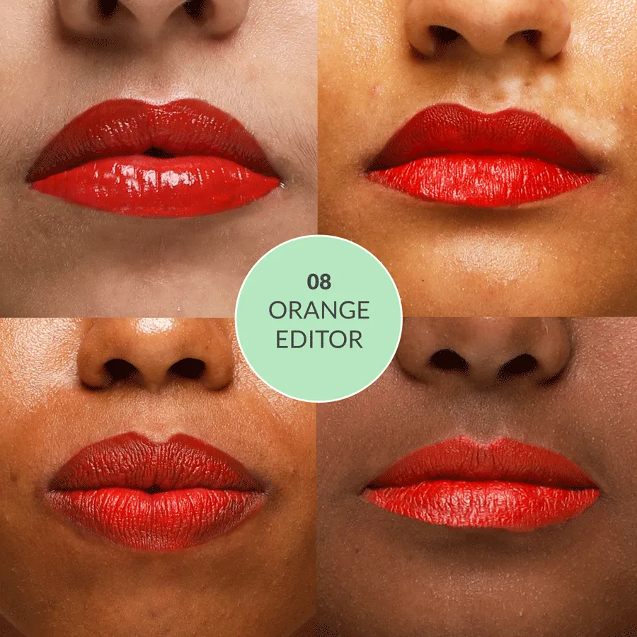 Orange Editor 08 - SATIN MATTE | LIGHT & COMFORTABLE | ENRICHED WITH PLANT OILS | INTENSE COLOR | VDAY OFFER