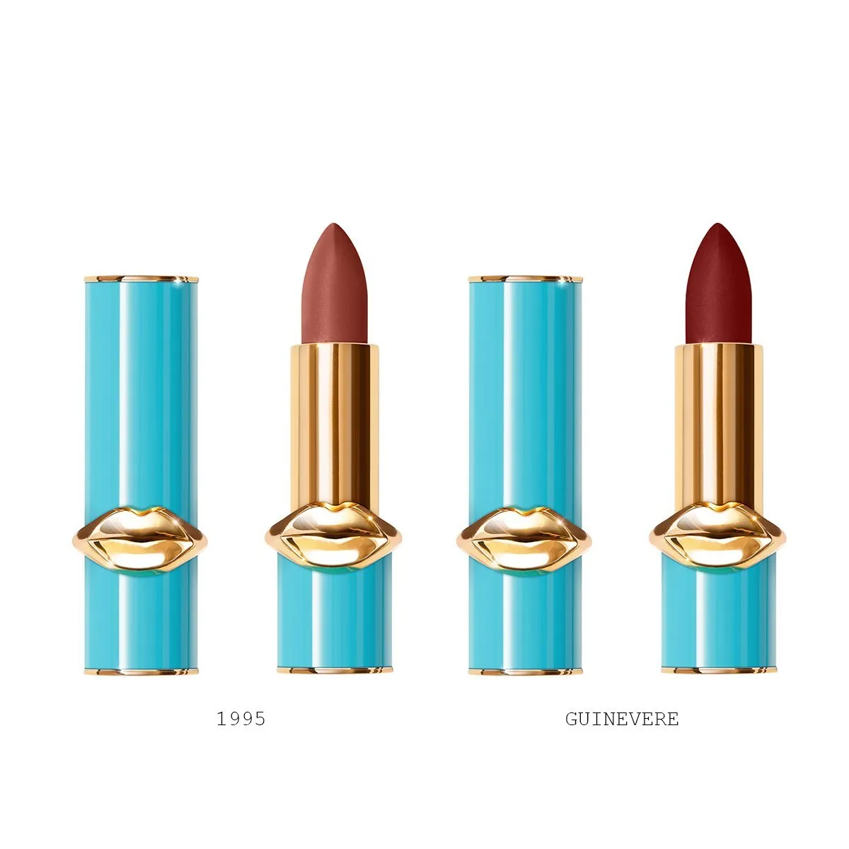 Pat McGrath Opulence MatteTrance Divine Duo Lipsticks Colour: Aquamarine: MatteTrance Guinevere and MatteTrance 1995