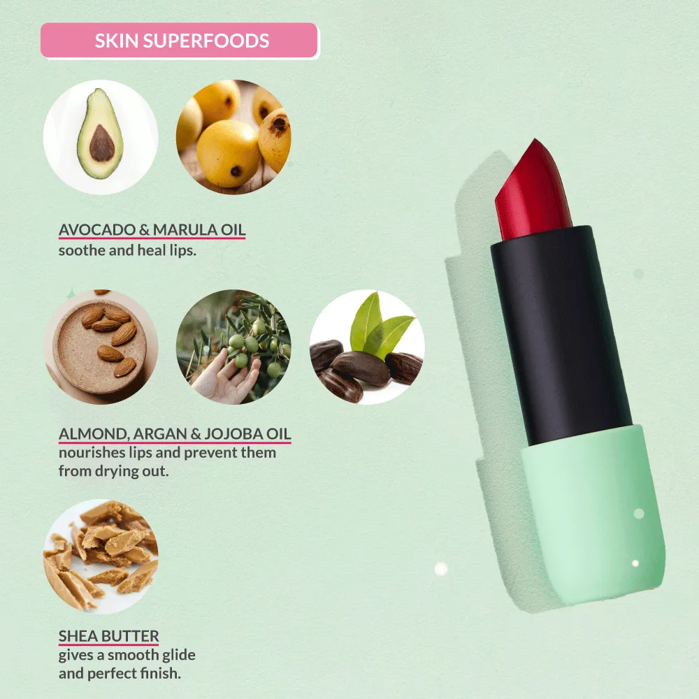 Satin Matte Lipstick Plum Striker 07 | Ultra LIGHT & COMFORTABLE | ENRICHED WITH PLANT OILS