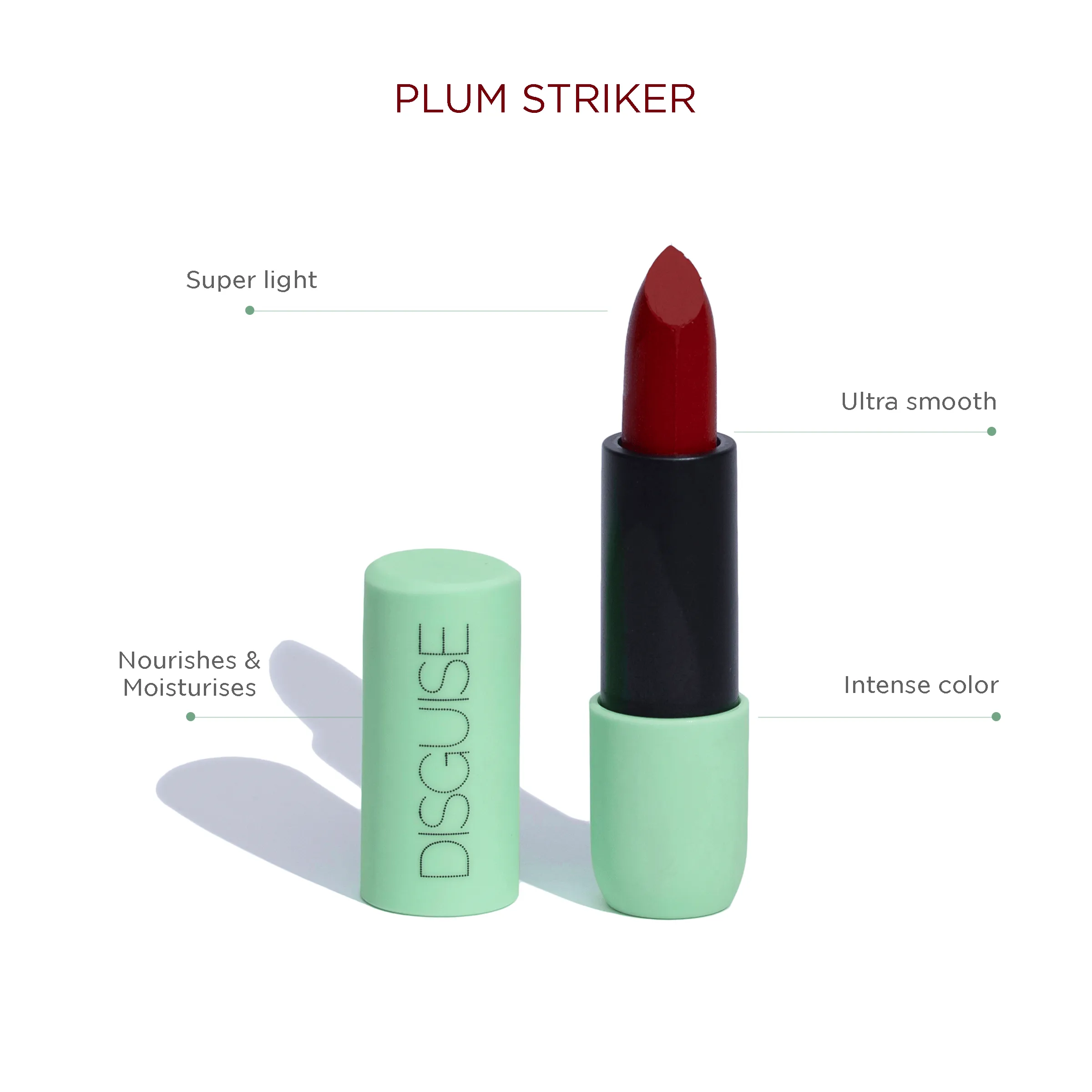 Satin Matte Lipstick Plum Striker 07 | Ultra LIGHT & COMFORTABLE | ENRICHED WITH PLANT OILS